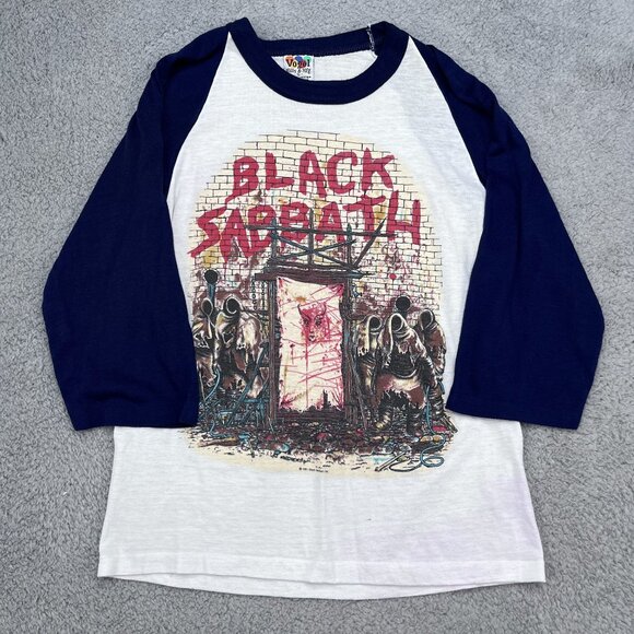 Vintage 1981 Black Sabbath T-Shirt Men’s Small the Mob Rules Raglan Dio
